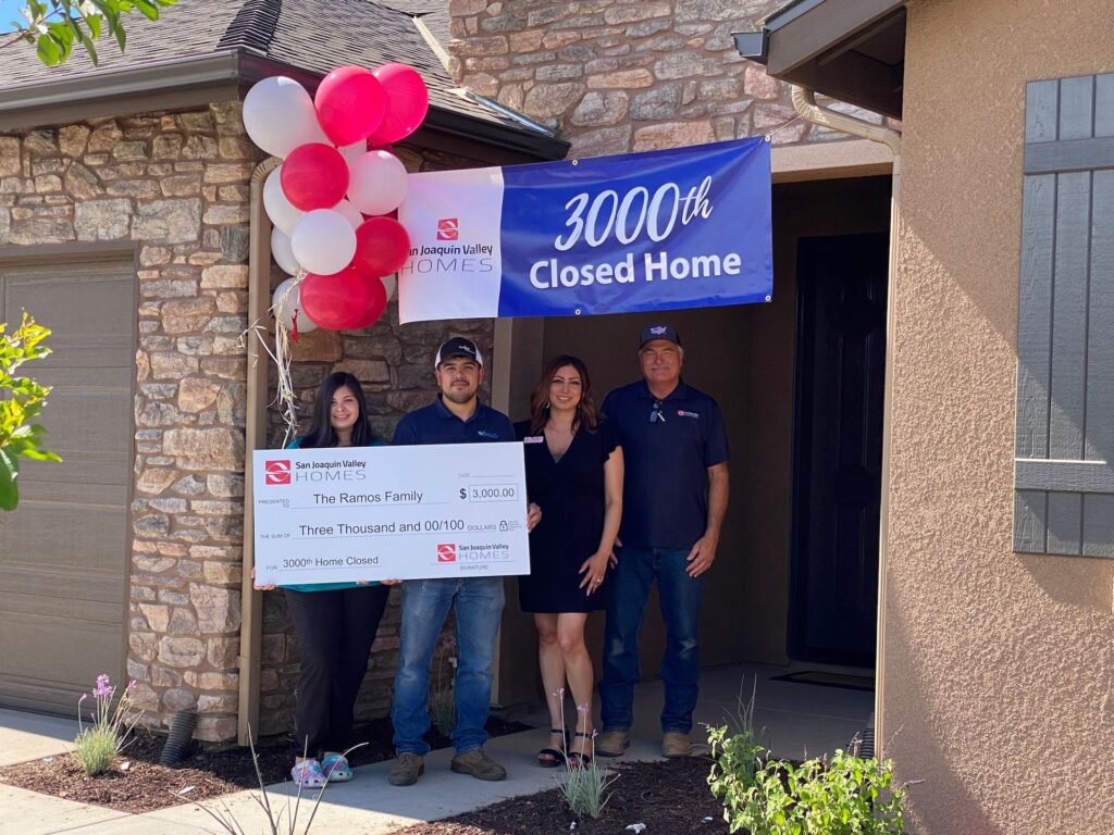 San Joaquin Valley Homes Closes on 3,000th Home